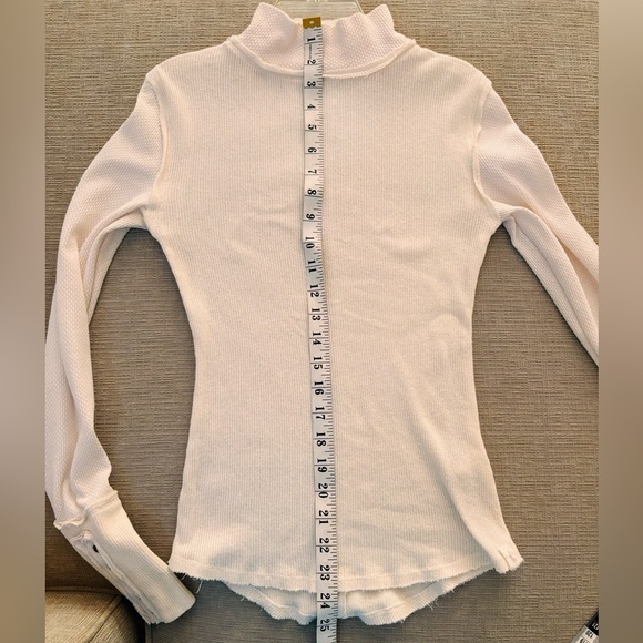Free People We The Free JoJo Long Sleeve Top Ivory Color XS - Picture 10 of 12